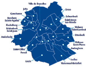 Les communes compasant Bruxelles-Capitale - site de Bruxelles-capitale